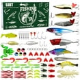 thumbnail image 2 of TIELUTT Fishing Kit Includes: for Saltwater Freshwater Trout Fishing Fishing Set A Terminal Tackle Soldering Rig Ice Rope Bottom Rigs Saltwater Clip on Weights, 2 of 5