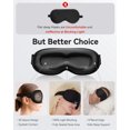 thumbnail image 3 of FACEMOON Weighted Sleep Mask Blackout for Men and Women 3D Zero Pressure Comfort Soft Travel Essential Long Flight Office Rest Relaxation Black, 3 of 9