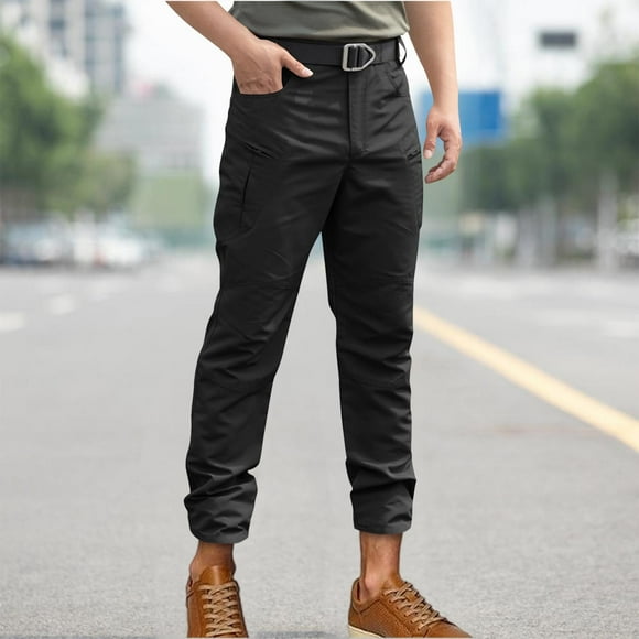 Amzcrzy Cargo Pants for Men Men's Loose High Elasticity Waterproof Multi Pocket Work Pants Men's Pants Men's Cargo Pants Pants for Men Men's Clothing Slacks for Men