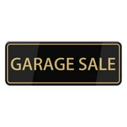 Garage Sale Sign For House (With Strong Adhesive Tape), 3" X 9" Premium Durable For Home & Office,Acrylic Signs For Front Door/Wall/Window, Clear And Easy To Read