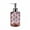 Pink, variant on Qiweii Refillable Glass Soap Dispenser Pump - Rhombus Diamond Design Liquid Hand Soap Lotion Bottle for Kitchen Bathroom Sink Decor