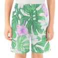 thumbnail image 2 of Hibiscus Flowers Pattern Athletic Shorts Breathable with Comfort Fit Drawstring Casual Sweatshorts Medium, 2 of 9