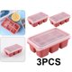 thumbnail image 1 of Molde Cuadrado Silicona para Cubitos Hielo Con Tapa Accesorio Bandeja DIY () Rosa, 1 of 7
