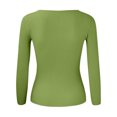 thumbnail image 5 of PMUYBHF Combinaison Chandail pour Femmes Couleur Unie Col en U Tricoté Chandail Col Roulé m, 5 of 5