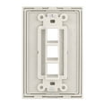thumbnail image 4 of Construct Pro 3-Port Keystone Wall Plate with Screwless Face (Color: Light Almond), 4 of 5