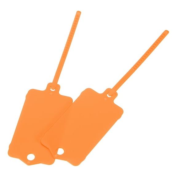 Plastic Tags Key Label Tags for Plastic Tie Mark Product Identification Tags Valve Marking Outdoor Tagging 1.5x2.5 Inch Orange 50Packs