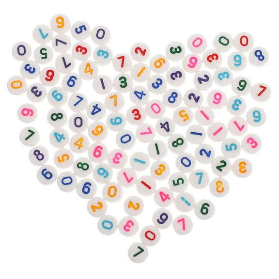 Hemobllo 100pcs Assorted Color Number Jewelry Charms for DIY Crafts and Accessories
