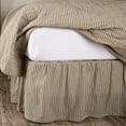 thumbnail image 3 of VHC Brands Sawyer Mill Striped Cotton Bed Skirt, Queen, Charcoal & Creme, 3 of 3