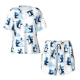 thumbnail image 4 of Picia Penguin Winter Fun Pajamas Sets for Women Soft Short-Sleeved Pjs with Lounge Shorts Two Piece Sleepwear-4X-Large, 4 of 9