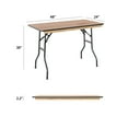 thumbnail image 4 of Mainstays 4' Wood Banquet Fixed Table Top Folding Legs Table, Natural, 4 of 9