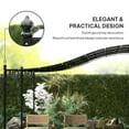 thumbnail image 6 of YYAo Pergola Shade Shelter, Outdoor Gazebo,10' x 16' Wall-Mounted Outdoor Pergola Canopy, Metal Patio Canopy with Drainage Holes, Dark Gray, 6 of 12