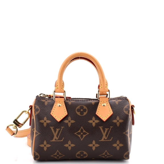 Pre-Owned Speedy Bandouliere NM Bag Monogram Canvas Nano By Rebag
