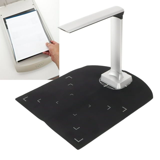 Document Scanner, Multi Language Portable 3840 X 2880 Resolution USB Document Camera Scanner for Home Classroom