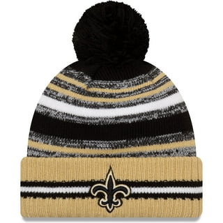 Men's New Era Black/Gold Pittsburgh Steelers 2023 Sideline Sport Cuffed Pom Knit Hat