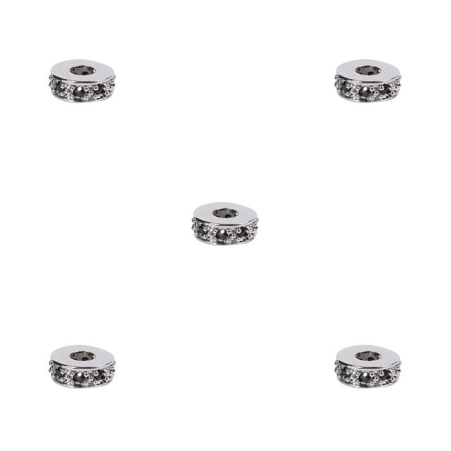maskred Beads for Bracelets Making Large Hole Spacer Small Zirconia Cubic Bracelet Exquisite Rhinestones for Crafts for DIY Type 5 5Set