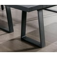 thumbnail image 6 of 60" Black Dining Bench, Wooden Table Bench with Metal Legs, Modern Kitchen Bench for Enrtyway/Indoor/Dining Room, 6 of 7