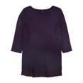 thumbnail image 1 of Alfani Womens Mixed Media Basic T-Shirt purple 2XL, 1 of 1