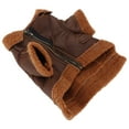 thumbnail image 4 of Chaqueta de cuero de PU de invierno para perros, chaqueta con cremallera gruesa de cuatro pies para perros y gatos pequeños, medianos y grandes, 4 of 12