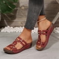 thumbnail image 5 of Wide Width Sandals For Women Casual Solid Color Fish Mouth Fashion Thick-soled Bottom Wedge Summer Style Summer 2026 Shoes Dress Vacation Wedding Sandals, 5 of 9