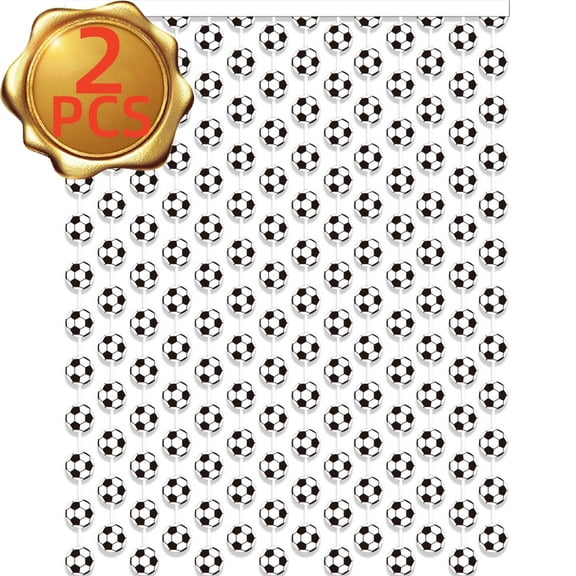 Soccer Party Banners Garland Swirls, Soccer Decorations for Soccer & Sports Birthday Party Supplies, 2 Pcs