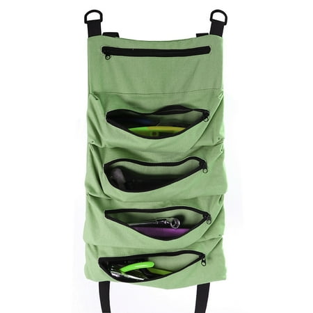 

Tool Roll Bag Multi-Purpose Tool Roll Up Bag Car Tool Roll Storage Bags 5 Zipper Pocket Design