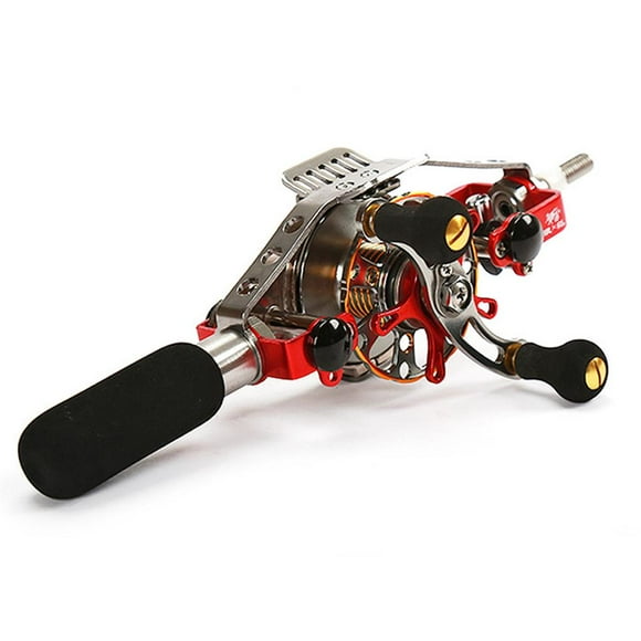 pitrice Full Metal Fly Fishing Reel Automatic Cable Reel Gear Ratio 2.5:1 Brake 8kg Aluminum Alloy Ice Fish Reel right hand