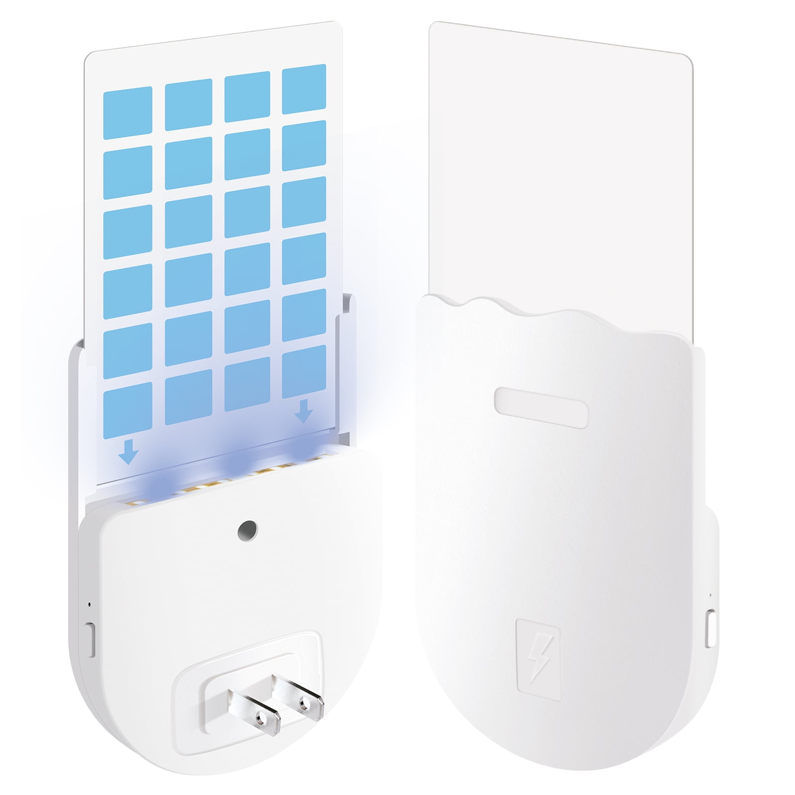 LZNewshow - Fly Trap Indoor, Fruit Fly Trap for Indoors, Plug-in Flying Insect Traps Catcher with UVA Attract Night Light Mode, for House Flies Bugs Mosquito Pest, White