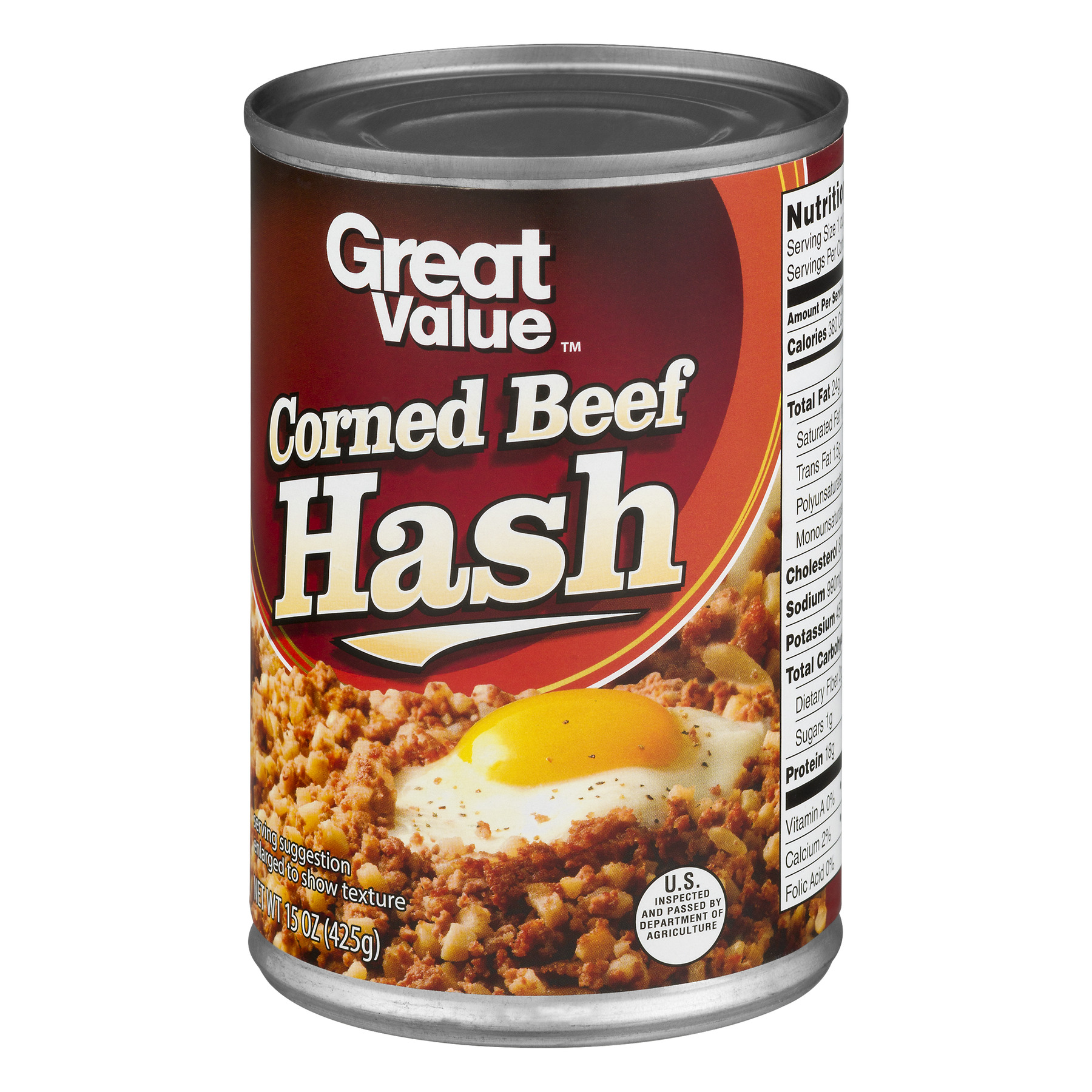 Great Value Corned Beef Hash, 15 oz Can - image 3 of 9