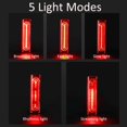 thumbnail image 4 of QJUHUNG Bike Tail Light  Rechargeable LED Light  Bicycle Front And Rear Lights  Suitable For Mountain Bike And Regular Bike, 4 of 5