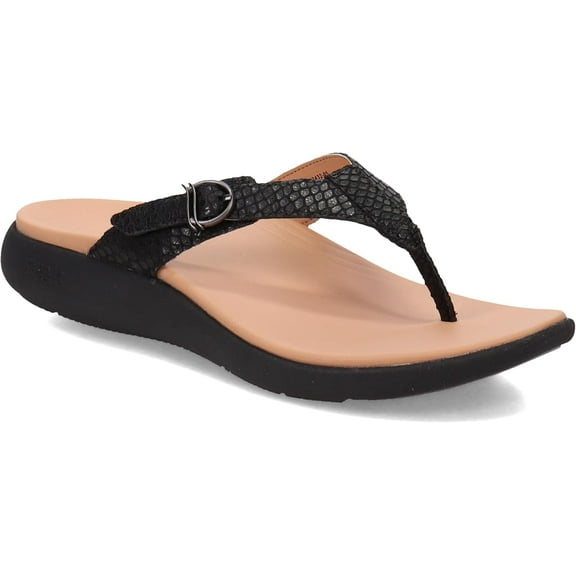 Strole Coaster Women's Supportive Healthy Walking Sandal Black 12