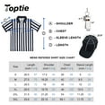 thumbnail image 2 of Toptie Sportwear Men's Pro-Style Referee Set, Umpire Shirt with 1/4 Zip-Up Quarter Zipper, Umpire Hat and Metal Ref Whistle with Lanyard-2XL, 2 of 6
