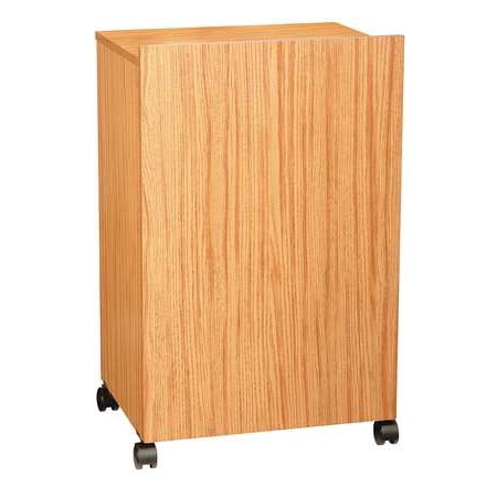 AMPLIVOX SOUND SYSTEMS S260-OK Lectern, Floor, Medium Oak, 33 In.H