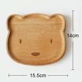 thumbnail image 2 of Toyvian Wooden Snack Plate Light Brown Food Dish with Clean Safe Natural Wood Material, 2 of 8