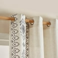 thumbnail image 7 of Linen Embroidered Drapes for Living Room 96 Inches Long Grey Boho Curtains 2 Panels for Bedroom Country Farmhouse Living Room Light Filtering Grommet Window Treatment 52x96 Inch, Grey on Beige, 7 of 7