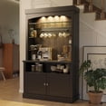 thumbnail image 7 of Farmhouse Coffee Bar Cabinet With Storage,72" Buffet Cabinet With Microwave Stand/Wine Rack/Glass Shelf,Liquor Cabinet For Kitchen,Bar,Dining Room, 7 of 7