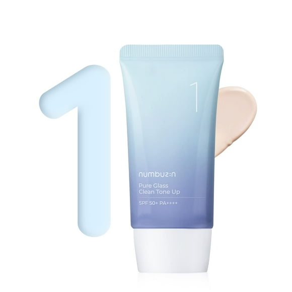 Numbuzin No1 Pure Glass Clean Tone Up Hyaluronic Acid Glossy Finish Tinted Light Beige Color 169 Fl Oz