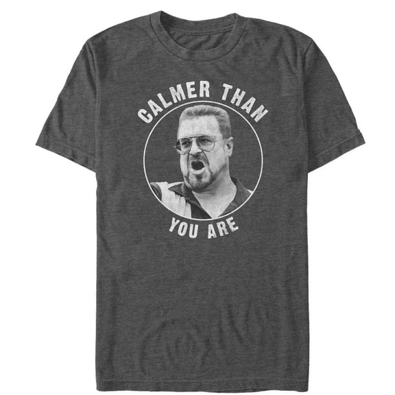 Men's The Big Lebowski Walter Calmer Than You Graphic Tee Charcoal Heather Medium
