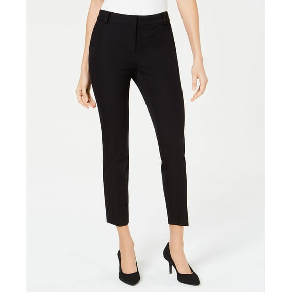 Alfani Petite Bi Stretch Slim Leg Pants Deep Black 4P