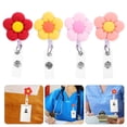 thumbnail image 2 of KAKOWELY 4 Pcs Porte-Badge Portable Réutilisables Porte-Cartes d'Identité Boucles Rétractables Fourniture de Médecin, 3.35x"X1.26"X0.79 Pouces, 2 of 5