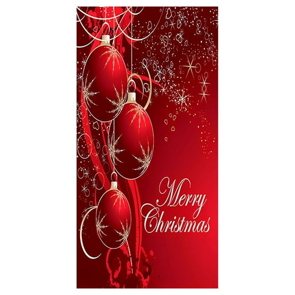 Christmas Door Decoration Door Cover Hanging Cloth Holiday Party Layout Scene Background Cloth