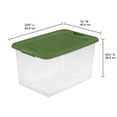 thumbnail image 3 of Sterilite 64 Qt Latching Clear Plastic Holiday Storage Container, (24 Pack), 3 of 10