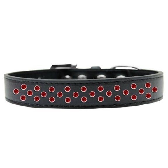 Dog, Puppy Pet Fashion Collar, "Red Crystal Rimsets Sprinkles"