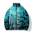 thumbnail image 3 of Chaqueta holgada informal de algodón de invierno para hombre, con estampado de animales, ballena y pintura al óleo, chaqueta de algodón con estampado de leopardo, 3 of 5