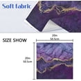 thumbnail image 6 of GZHJMY Cloth Napkin Marble Purple Foil Kitchen Dining Table Decor for Cocktail Family Gathering Holiday Party Everyday Use Dinner Napkin Housewarming Gift 6 Pack 20" × 20", 6 of 6