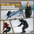 thumbnail image 5 of Thermal Underwear for Women, Long John for Women with Fleece Lined Base Layer Base Layer Cold Weather Set for Skiing, 5 of 8