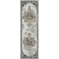 thumbnail image 2 of Traditional 2x8 Area Rug (2'3'' x 7'3'') Medallion Cream, Blue Indoor Runner Easy to Clean, 2 of 7