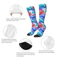 thumbnail image 3 of Pofeuu Bright Flowers Print Stockings, Adult Running Hiking Socks for Youth and Adult, 3 of 6
