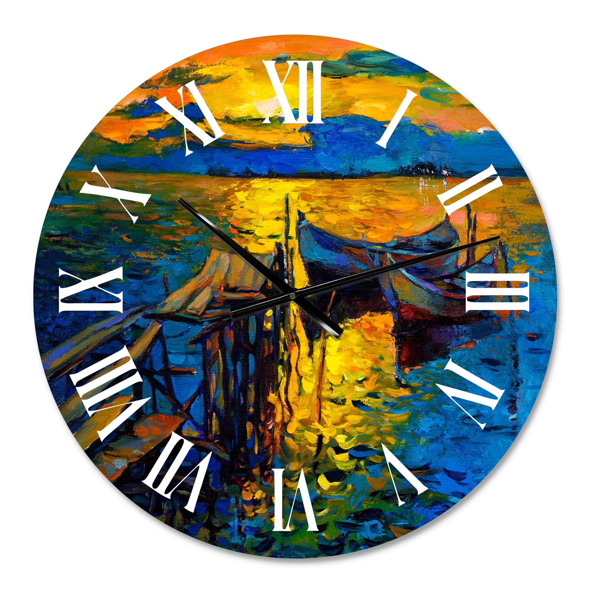 Designart 1 in Quartz Coastal Wall Clock