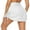 White, variant on Women's Swim Skirt High Waisted Ruched Drawstring Tummy Control Swimsuit Bottom