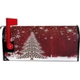 thumbnail image 4 of Christmas Tree Magnetic Mailbox Cover Snowflakes Mailbox Wrap Post Letter Box Cover Home Decorative for Standard Mailboxes, 4 of 5